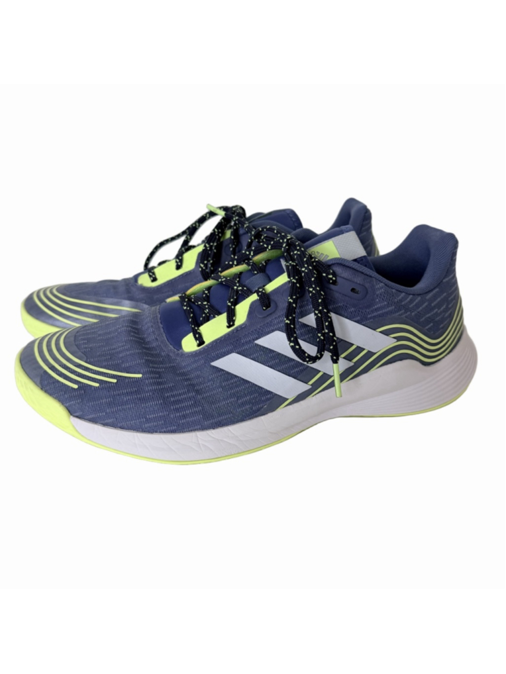 Adidas Novaflight Volleyball Bounce Athletic Shoes Mens 10.5 Blue Neon Green